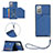 Soft Luxury Leather Snap On Case Cover Y03B for Samsung Galaxy Note 20 5G Blue