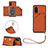 Soft Luxury Leather Snap On Case Cover Y03B for Samsung Galaxy S20 Brown