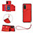 Soft Luxury Leather Snap On Case Cover Y03B for Samsung Galaxy S20 Red