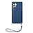 Soft Luxury Leather Snap On Case Cover Y03B for Samsung Galaxy S21 Ultra 5G Blue