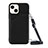 Soft Luxury Leather Snap On Case Cover Y04B for Apple iPhone 13 Black
