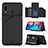 Soft Luxury Leather Snap On Case Cover Y04B for Samsung Galaxy A30 Black