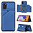 Soft Luxury Leather Snap On Case Cover Y04B for Samsung Galaxy A31 Blue