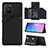 Soft Luxury Leather Snap On Case Cover Y04B for Samsung Galaxy S10 Lite Black