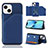 Soft Luxury Leather Snap On Case Cover Y05B for Apple iPhone 13