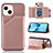 Soft Luxury Leather Snap On Case Cover Y05B for Apple iPhone 13