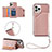 Soft Luxury Leather Snap On Case Cover Y06B for Apple iPhone 13 Pro