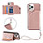 Soft Luxury Leather Snap On Case Cover Y06B for Apple iPhone 13 Pro Max