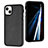 Soft Luxury Leather Snap On Case Cover Y07B for Apple iPhone 13 Black