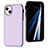Soft Luxury Leather Snap On Case Cover Y07B for Apple iPhone 13 Clove Purple