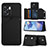 Soft Luxury Leather Snap On Case Cover YB2 for OnePlus Nord N300 5G Black