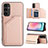 Soft Luxury Leather Snap On Case Cover YB2 for Samsung Galaxy A14 5G Rose Gold