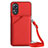 Soft Luxury Leather Snap On Case Cover YB3 for Oppo A78 5G Red