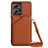 Soft Luxury Leather Snap On Case Cover YB3 for Xiaomi Redmi Note 12 4G Brown