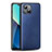 Soft Luxury Leather Snap On Case Cover ZS01 for Apple iPhone 13 Mini Blue