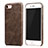 Soft Luxury Leather Snap On Case for Apple iPhone SE (2020) Brown