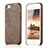 Soft Luxury Leather Snap On Case for Apple iPhone SE Brown