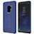 Soft Luxury Leather Snap On Case for Samsung Galaxy S9 Plus Blue
