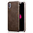 Soft Luxury Leather Snap On Case L01 for Apple iPhone Xs Max Brown