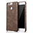 Soft Luxury Leather Snap On Case L01 for Huawei P9 Brown
