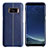 Soft Luxury Leather Snap On Case L01 for Samsung Galaxy S8 Blue
