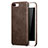 Soft Luxury Leather Snap On Case L02 for Apple iPhone 8 Plus Brown