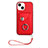 Soft Silicone Gel Leather Snap On Case Cover BF1 for Apple iPhone 14 Plus Red