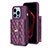 Soft Silicone Gel Leather Snap On Case Cover BF1 for Apple iPhone 14 Pro Max Purple