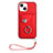 Soft Silicone Gel Leather Snap On Case Cover BF1 for Apple iPhone 14 Red