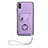 Soft Silicone Gel Leather Snap On Case Cover BF1 for Apple iPhone X Purple