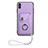 Soft Silicone Gel Leather Snap On Case Cover BF1 for Apple iPhone Xs Purple