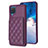 Soft Silicone Gel Leather Snap On Case Cover BF1 for Samsung Galaxy A12 Purple