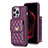 Soft Silicone Gel Leather Snap On Case Cover BF2 for Apple iPhone 14 Pro Max Purple