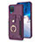 Soft Silicone Gel Leather Snap On Case Cover BF2 for Samsung Galaxy A12 Purple