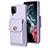 Soft Silicone Gel Leather Snap On Case Cover BF4 for Samsung Galaxy A12 Clove Purple