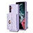 Soft Silicone Gel Leather Snap On Case Cover BF4 for Samsung Galaxy A14 5G Clove Purple