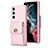 Soft Silicone Gel Leather Snap On Case Cover BF4 for Samsung Galaxy S22 Plus 5G Rose Gold