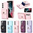 Soft Silicone Gel Leather Snap On Case Cover BF4 for Samsung Galaxy S23 Plus 5G