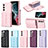 Soft Silicone Gel Leather Snap On Case Cover BF6 for Samsung Galaxy S23 Plus 5G
