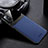 Soft Silicone Gel Leather Snap On Case Cover FL1 for Samsung Galaxy M51 Blue