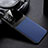 Soft Silicone Gel Leather Snap On Case Cover FL1 for Vivo T1 5G India Blue