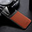Soft Silicone Gel Leather Snap On Case Cover FL1 for Vivo Y20 Brown