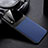 Soft Silicone Gel Leather Snap On Case Cover FL1 for Vivo Y20s Blue