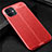 Soft Silicone Gel Leather Snap On Case Cover for Apple iPhone 12 Red
