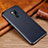 Soft Silicone Gel Leather Snap On Case Cover for Huawei Mate 20 X Blue