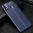 Soft Silicone Gel Leather Snap On Case Cover for Huawei Y8s Blue