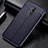 Soft Silicone Gel Leather Snap On Case Cover for Nokia X5 Blue