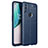 Soft Silicone Gel Leather Snap On Case Cover for OnePlus Nord N100 Blue