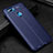 Soft Silicone Gel Leather Snap On Case Cover for Oppo A12 Blue