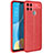 Soft Silicone Gel Leather Snap On Case Cover for Oppo A15 Red